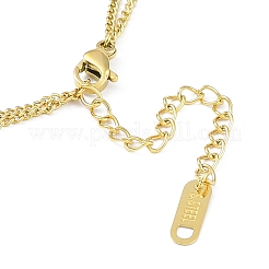 Ion Plating(IP) 304 Stainless Steel Double Layered Bracelets for Women&nbsp;BJEW-K254-08G