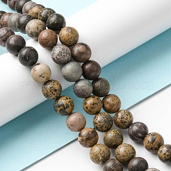 Natural Dendritic Jasper Beads Strands&nbsp;G-E598-01