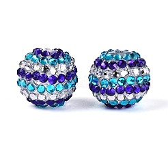 Acrylic with Resin Rhinestone Beads&nbsp;OACR-T030-21M