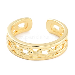 Rack Plating Brass Open Cuff Rings&nbsp;RJEW-Z059-08G