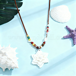 1Pc Natural White Shell Pendants&nbsp;SHEL-BC0001-049A