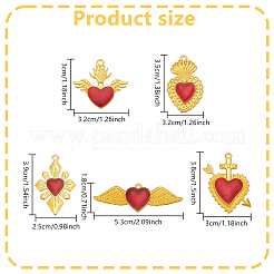 10Pcs 5 Styles Alloy Enamel Pendants&nbsp;ENAM-FP0001-93