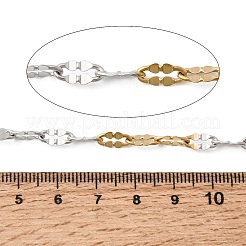 Two Tone 304 Stainless Steel Dapped Chains&nbsp;CHS-P029-02C-A