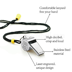 Tarnish Resistant 304 Stainless Steel Whistles&nbsp;DIY-WH0344-053