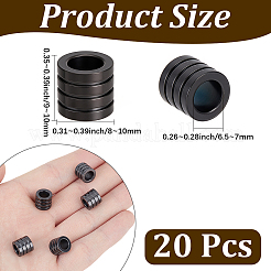 20Pcs 304 Stainless Steel Tube Beads&nbsp;STAS-BBC0009-83EB