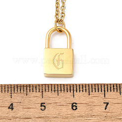 304 Stainless Steel Rolo Chain Pendant Necklaces&nbsp;NJEW-S444-01G-07