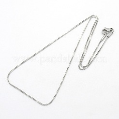 Tarnish Resistant Women's 304 Stainless Steel Box Chain Necklaces&nbsp;STAS-O037-84P