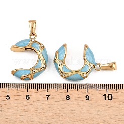 304 Stainless Steel Rhinestone Pendants&nbsp;STAS-P438-01G-01