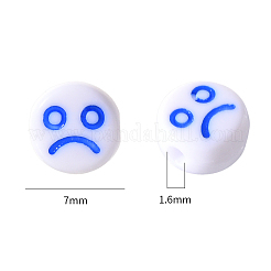White Opaque Acrylic Beads&nbsp;MACR-YW0001-20B