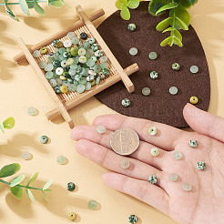 180Pcs 4 Styles Natural Serpentine Jade & Green Aventurin & Green Spot Jasper Beads&nbsp;G-TA0003-08B
