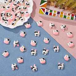 60pcs Resin cabochons cartoon cute cow patch DIY material accessories(2 styles)&nbsp;JX613A