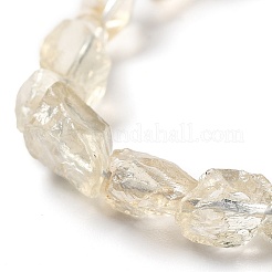 Raw Rough Natural Lemon Quartz(Heated) Beads Strands&nbsp;G-P528-B08-01