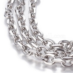 Non-Tarnish 3.28 Feet 304 Stainless Steel Cable Chains&nbsp;X-CHS-P007-27P-02