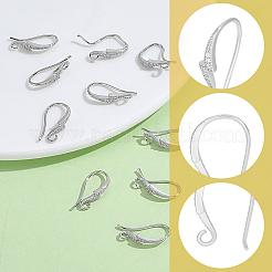 16Pcs Brass Cubic Zirconia Earring Hooks&nbsp;KK-BBC0027-64P