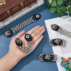 5Pcs Alloy & Imitation Leather Waistcoat Extension Chain&nbsp;FIND-FH0008-85A