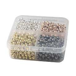 1000Pcs 4 Style Iron & ABS Plastic Spacer Beads&nbsp;DIY-YW0006-95