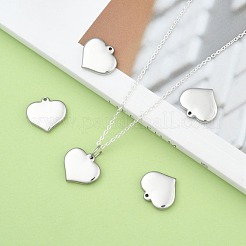 Tarnish Resistant 304 Stainless Steel Stamping Blank Tag Heart Pendants&nbsp;STAS-R063-02