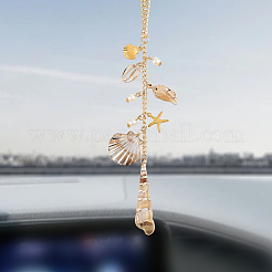 2Pcs Ocean Theme Acrylic & Alloy Pendant Decoration&nbsp;HJEW-SC0002-70