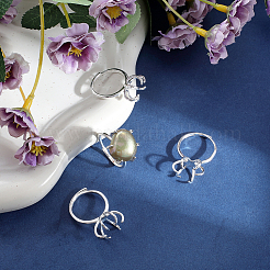 Brass Adjustable Ring Findings&nbsp;KK-BBC0023-69A