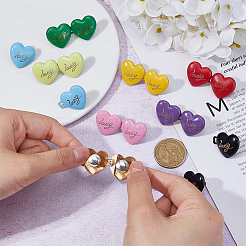 18Pcs 9 Colors Alloy Adjustable Jean Button Pins&nbsp;BUTT-FH0001-015
