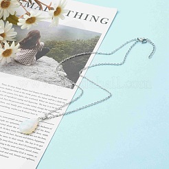 Teardrop Natural Mixed Stone Pendant Necklaces&nbsp;NJEW-JN03631