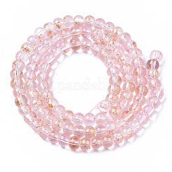 Transparent Spray Painted Glass Bead Strands&nbsp;GLAA-N035-03A-B06