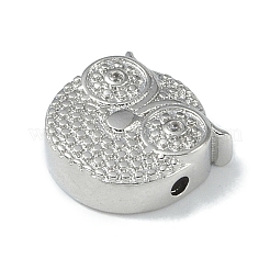 Rack Plating Brass Micro Pave Clear Cubic Zirconia Beads&nbsp;KK-A220-22P