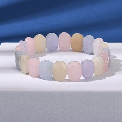 Oval Natural Malaysia Jade Beaded Stretch Bracelets&nbsp;G-P589-02A-02