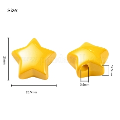 32Pcs 8 Colors Opaque Acrylic Beads&nbsp;MACR-YW0001-41
