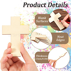 100Pcs Unfinished Wood Cutouts&nbsp;DIY-SP0001-69