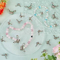 60Pcs 2 Styles Stainless Steel Spring Bead Clamps for Beading Jewelry Making&nbsp;FIND-SC0009-62