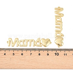 Mother's Day Brass Connector Charm&nbsp;KK-F931-24G