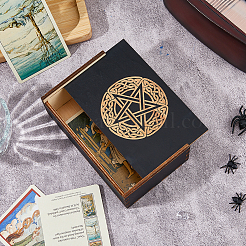 Moth Engraved Wooden Tarot Storage Boxes&nbsp;CON-WH0089-144A