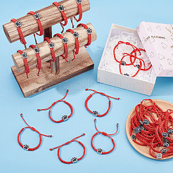 6Pcs Waxed Polyester Cord Bracelets&nbsp;BJEW-WA00002