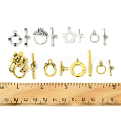 8 Styles Tibetan Style Alloy Toggle Clasps&nbsp;FIND-FS0002-43