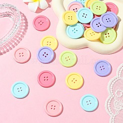 60Pcs 6 Colors Acrylic Buttons&nbsp;BUTT-CJ0001-03