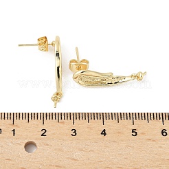 Brass Stud Earring Findings&nbsp;KK-M326-19G