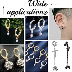 12 Pcs 304 Stainless Steel Huggie Hoop Earrings Findings&nbsp;STAS-UN0032-25
