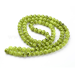 Spray Painted Glass Bead Strands&nbsp;X-GLAD-S075-8mm-29