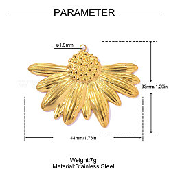 304 Stainless Steel Pendants&nbsp;STAS-OY016-24G