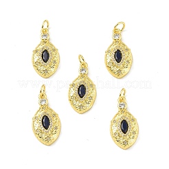 Brass Micro Pave Clear Cubic Zirconia Pendants&nbsp;KK-E068-VF330