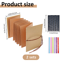 2Pcs Rectangle Paper Journal Photo Albums&nbsp;AJEW-FH0007-25A