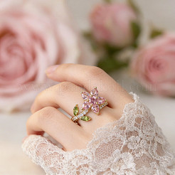 Alloy Rhinestone Finger Rings for Women&nbsp;WG2F5C3-01