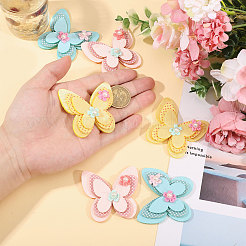 24Pcs 3 Colors Butterfly Sew on Cloth Patches&nbsp;PATC-CA0001-37