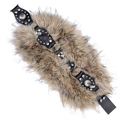 Faux Fur PU Leather Chain Belts&nbsp;AJEW-WH20072-55B-02
