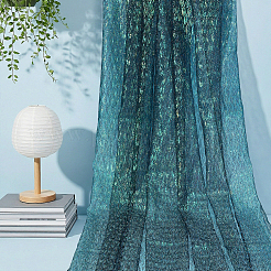 2 Yards Laser Polyester Imitation Peacock Feather Fabric&nbsp;DIY-PH0038-39C