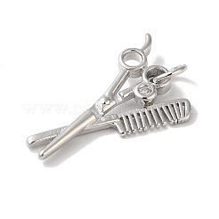 Rack Plating Brass & Cubic Zirconia Pendants&nbsp;KK-L216-062P