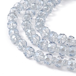 Transparent Electroplate Glass Beads Strands&nbsp;EGLA-F153-PL02