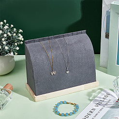 PU Imitation Leather Necklace Stands&nbsp;NDIS-WH0006-19B