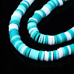 Handmade Polymer Clay Beads Strands&nbsp;CLAY-R089-6mm-085